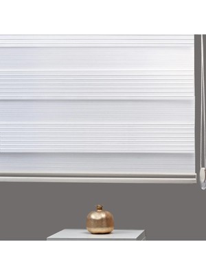 Empressco Brillux Zebra Perde Pliseli Beyaz 170X200