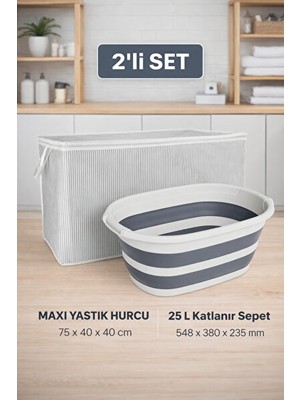 Maison Luré Bambu Kapaklı Çamaşır Sepeti, Doğal ve Dayanıklı Tasarım