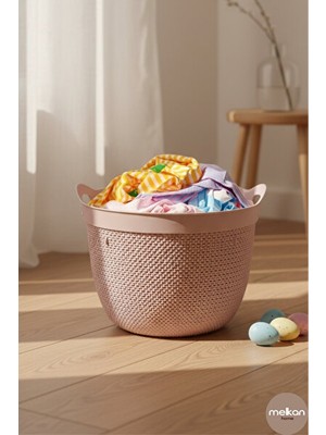 Maison Luré Çok Amaçlı Yuvarlak Çamaşır Çamaşır Sepeti