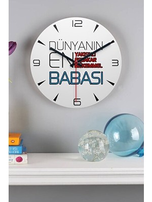 Maison Luré 14 Şubat Sevgililer Günü Minnoşum Temalı Bombeli Gerçek Cam Saati Duvar Saati