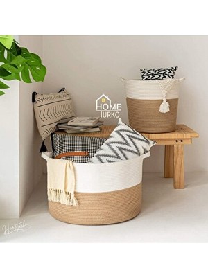 Maison Luré Jüt Hasır Kirli Çamaşır Sepeti, Çok Amaçlı ve Şık