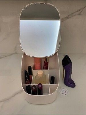 Maison Luré Açılır Kapanır Beyaz Organizer, Şık ve Fonksiyonel Makyaj & Takı Organizeri