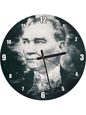 Maison Luré Atatürk Portresi ve Imza Detaylı Duvar Saati, Klasik ve Anlamlı