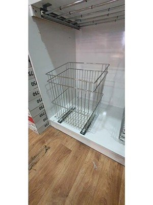 Maison Luré Alttan Raylı Metal Çamaşır Sepeti, Geniş ve Kullanışlı Tasarım