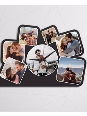 Maison Luré Kişiye Özel 7 Fotoğraflı Duvar Saati