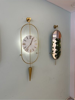 Maison Luré Gold Serisi Üçlü Pendulum Duvar Saati - Şık ve Elegan Tasarım