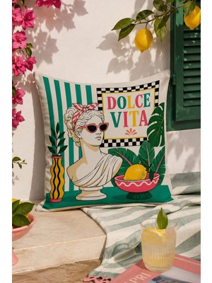 Bertille Home Pop Art Serisi Çift Tarafı Dijital Baskılı Kırlent Kılıfı