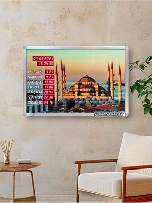 Maison Luré Dijital Ezan Okuyan Duvar Saati - Büyük Imsakiye ve Kumandalı Kullanım