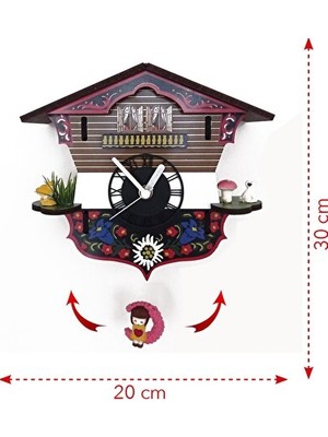 Maison Luré Küçük Çiftlik Evi Dekoratif Sarkaçlı Duvar Saati