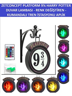 Maison Luré Renk Değiştiren Harry Potter Duvar Lambası - Sihirli Tren Teması Masa ve Gece Lambası