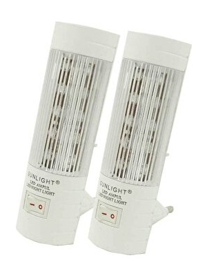 Maison Luré Tasarruflu 0,5W LED Gece Lambası - 2 Adet Gün Işığı Masa ve Gece Lambası