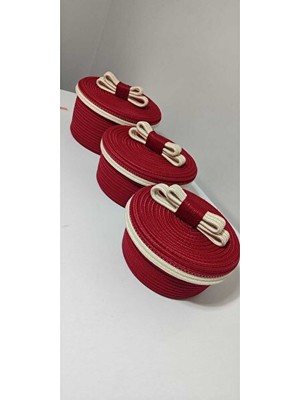 Maison Luré Yılbaşı Temalı Fiyonk Kapaklı Hediyelik Organizer Sepet