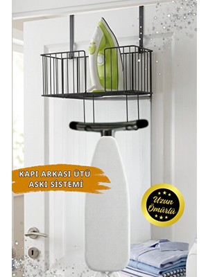 Maison Luré Kapı Arkası Ütü Askısı, Düzenli ve Pratik Saklama Çözümü Ütü Masası ve Aksesuarı