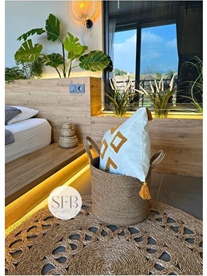 Maison Luré Jüt Kulplu Sepet - Çok Amaçlı Kirli ve Çamaşır Sepeti