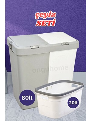 Maison Luré Beyaz-Gri Çeyiz ve Çamaşır Sepeti Seti, Estetik ve Kullanışlı
