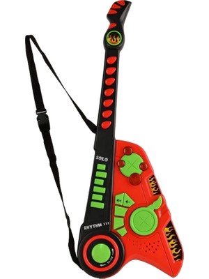 Kaufhier LED Işıklı Melodili Askılı Müzikli Gitar