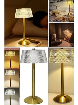 Maison Luré Retro Kablosuz LED Masa Lambası Yatak Odası ve Restoran Dekoru Masa ve Gece Lambası