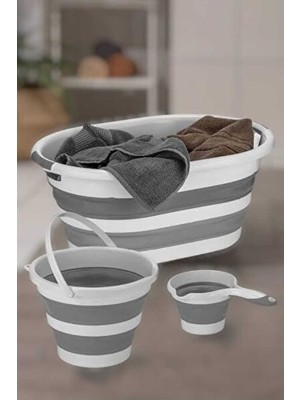 Maison Luré Pratik Katlanır Çamaşır ve Oyuncak Sepeti, 27 Litre Kapasiteli Çamaşır Sepeti