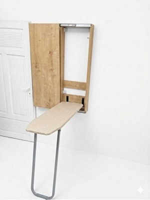 Maison Luré Duvara Monte Katlanabilir Meşe Ütü Masası, Modern ve Pratik Tasarım Ütü Masası ve Aksesuarı