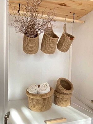 Maison Luré 6'lı Handmade Düzenleyici Seti, Mutfak ve Banyo Organizatörü Sepet