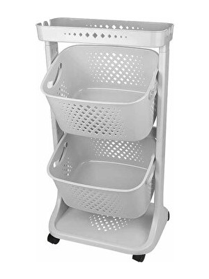 Maison Luré Krem Renk Katlı Organizer Sepet - Çok Amaçlı ve Pratik Saklama Çözümü