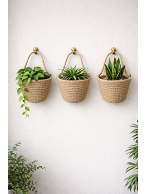 Maison Luré Mini Dekoratif Saksılık Organizer, Kompakt ve Estetik Tasarım Sepet