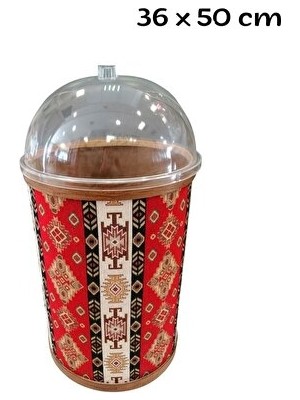 Maison Luré Ahşap Kaplama Bakliyat Kovası, Kuru Gıda Saklama ve Kapağıyla Güvenli Kulla Sepet
