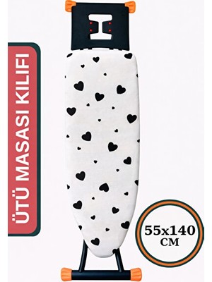 Maison Luré Genç ve Şık Siyah Keçeli Ütü Masası Kılıfı 55X140CM Ütü Masası ve Aksesuarı