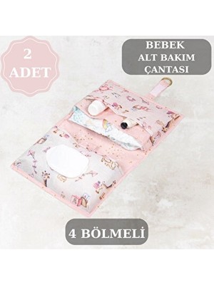 Maison Luré Bebek Alt Açma ve Islak Mendil Düzenleme Seti - 2'li Paket Bebek Bakım Çantası