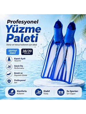 Maison Luré Split Profesyonel Yüzme ve Dalış Paleti, Kapalı Ayak, 38-39 Numara Palet & Patik