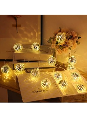 Empressco Dekoratif Süsleme Mini Disko Topu 10’lu LED Zinciri