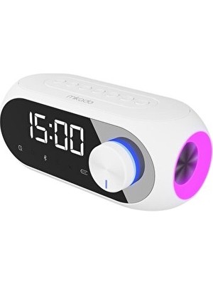 Maison Luré Kablosuz Bluetooth Alarm Saatli Radyo, Güçlü Batarya ile Bilgisayar Hoparlörü