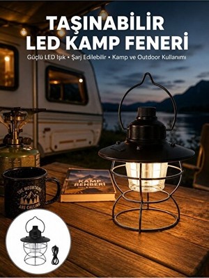Maison Luré Çok Fonksiyonlu Kamp Lambası ve USB Çıkışlı Dekoratif Tasarım Masa ve Gece Lambası
