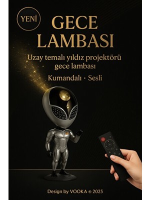 Maison Luré Yıldızlı Uzay Temalı Gece Lambası & Projektör | Kumandalı Atmosfer Işığı