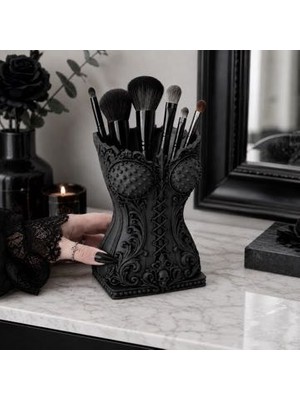 3dvibeswithmerve Makyaj Fırça Organizer Düzenleyici Gotik 12X9