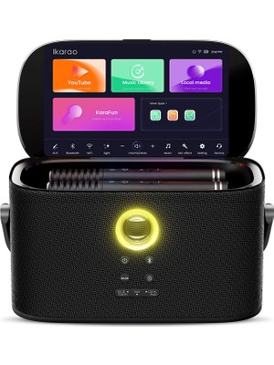 Ikarao Partybox Shell S2 Siyah Karaoke Bluetooth Hoparlör Seti 140 W