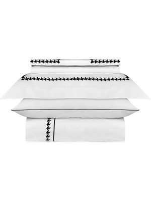 Rumija Home Serengeti Otel Collection Luxury Siyah Nakışlı Pamuk Saten Çift Kişilik Nevresim Takımı 200 x 220 cm