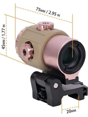 İlk El Grup 558G43 Xps2 Hedef Işaretleyici Red Dot Holografik Nişangâh, 5x Büyütmeli Set Çöl Rengi