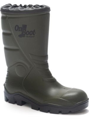 Onboot Onboot Kısa Büzgülü Soğuk, Su Geçirmez Tabanlı Iş Av ve Yağmur Çizmesi 1009