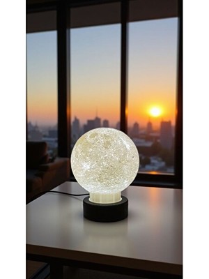 Maison Luré 3D Ay Tasarımlı LED Gece Lambası ile Ay Işığı Gibi Sıcak Bir Atmosfer Masa ve Gece
