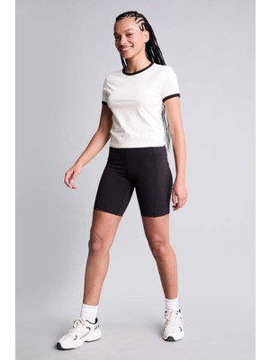 DeFacto Beli Saran Sporcu Siyah Biker Tayt I4473AX26HS