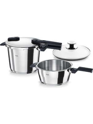 Fissler Vitaquick Glossy Çelik Düdüklü Tencere 6+3,5 Litre