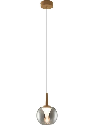 Bakara Collection Andromeda Krom Cam Yuvarlak Tekli LED Sarkıt Avize 13 x 200 cm