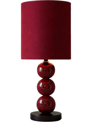 Tags Design Bordo Ahşap Bonibon Abajur
