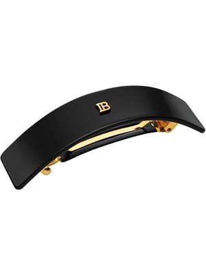 Balmain Cellulose Acetate Barrette Pour Cheveux Siyah Büyük Boy Kadın Toka