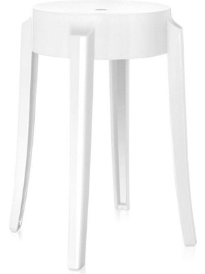 Kartell Charles Ghost Beyaz Tabure