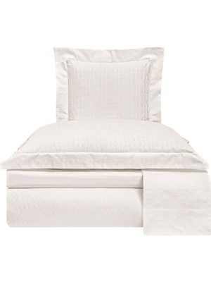 Valeron Cole Beyaz Pamuklu Jakar Super King Size Nevresim Takımı 260 x 240 cm