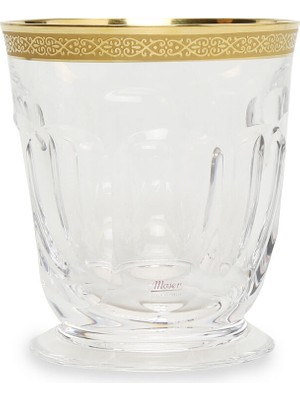 Moser Şeffaf Gold Desenli Kristal Bardak
