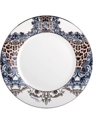 Roberto Cavalli Palazzo Pitti Leopar Desenli Porselen Yemek Tabağı 27 cm
