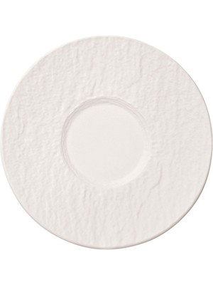 Villeroy & Boch Manufacture Rock Blanc Beyaz Porselen Türk Kahvesi Tabağı 13 cm